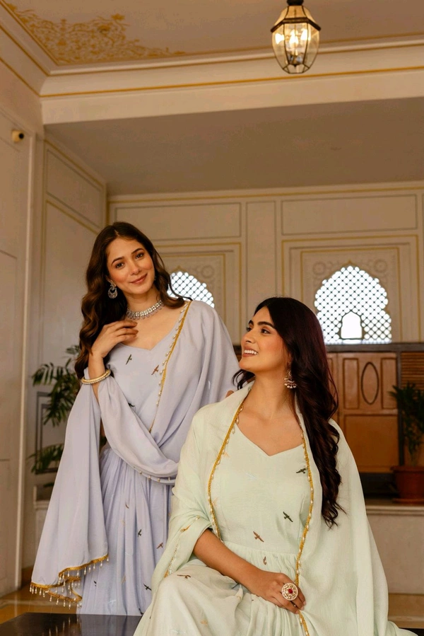 Chinnon Gown With Dupatta