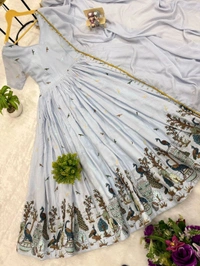Chinnon Gown With Dupatta