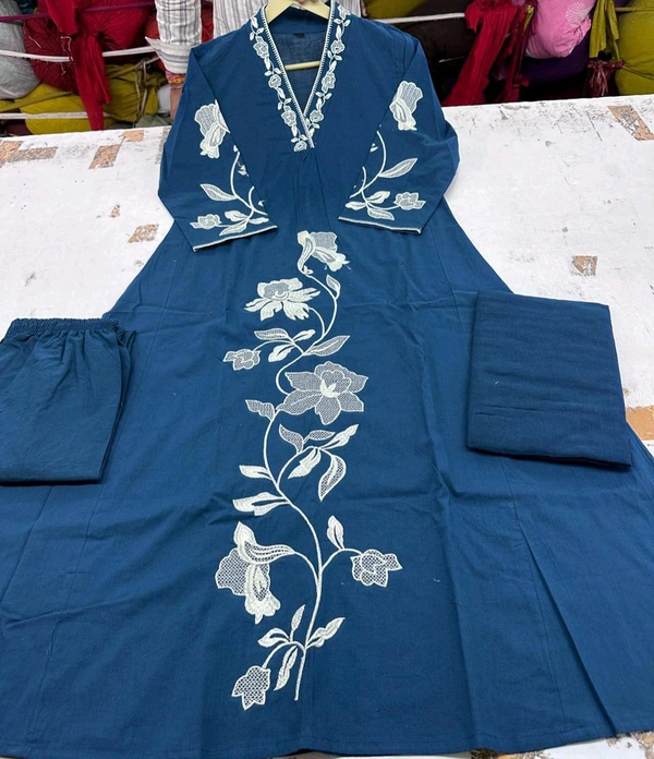 Embroidery Cotton Suit Set