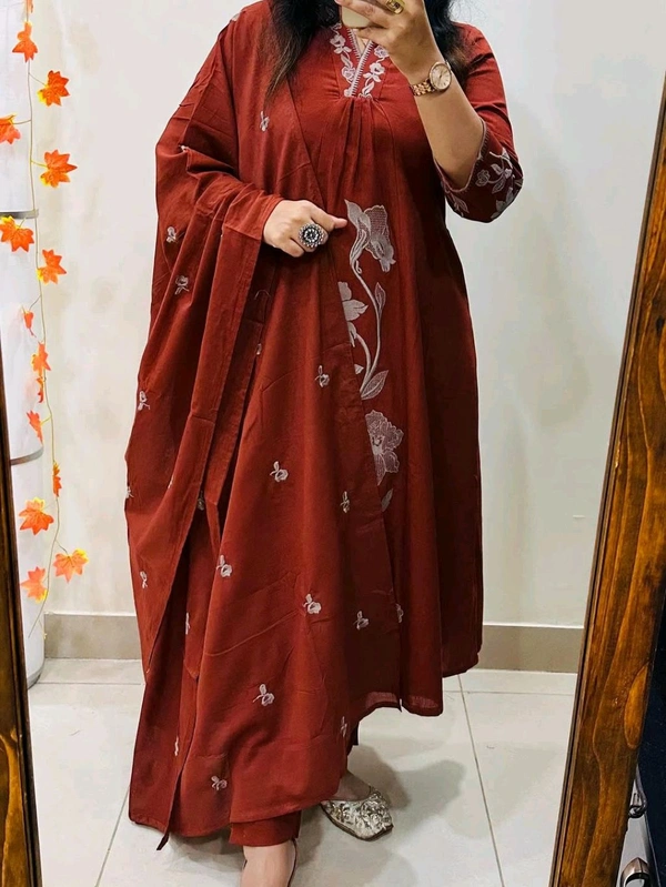 Embroidery Cotton Suit Set