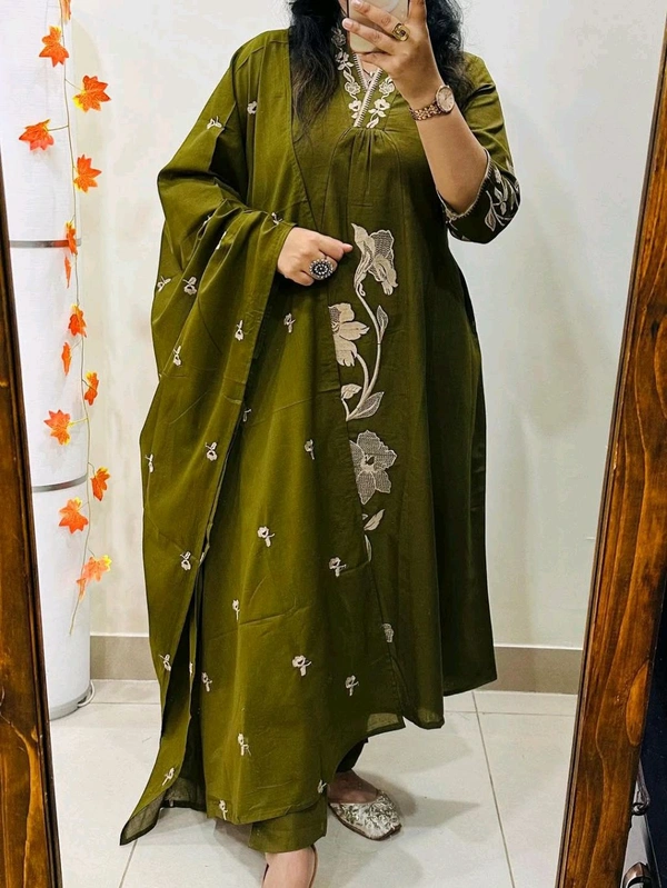 Embroidery Cotton Suit Set