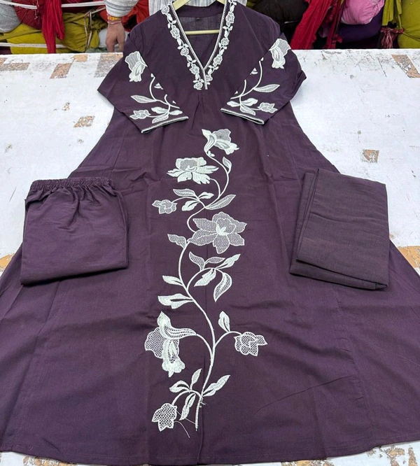Embroidery Cotton Suit Set