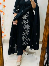 Embroidery Cotton Suit Set