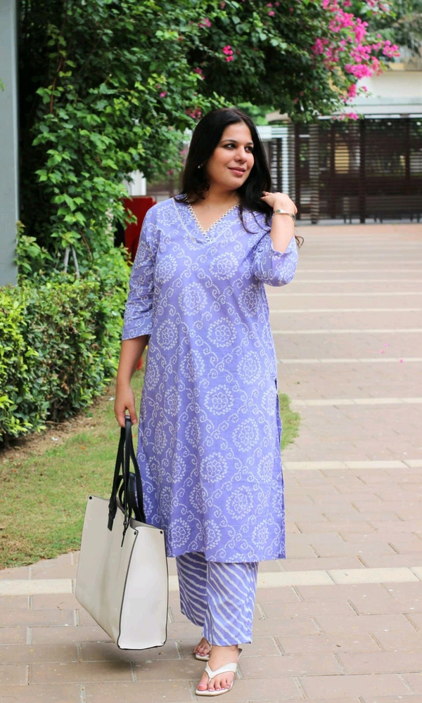 Cotton Kurta Pant Set