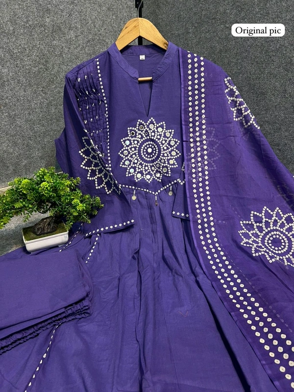 Jaipuri Cotton 3 Piece Kurta Set