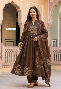 Jaipuri Cotton 3 Piece Kurta Set