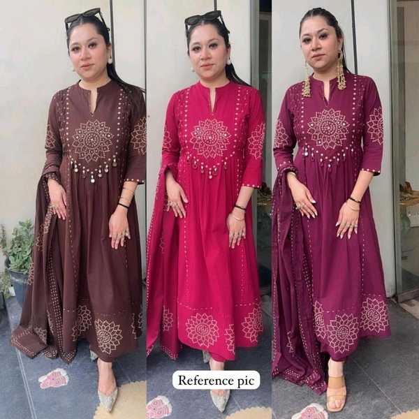 Jaipuri Cotton 3 Piece Kurta Set