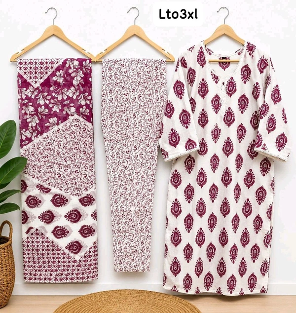 Jaipuri Cotton Kurta Set