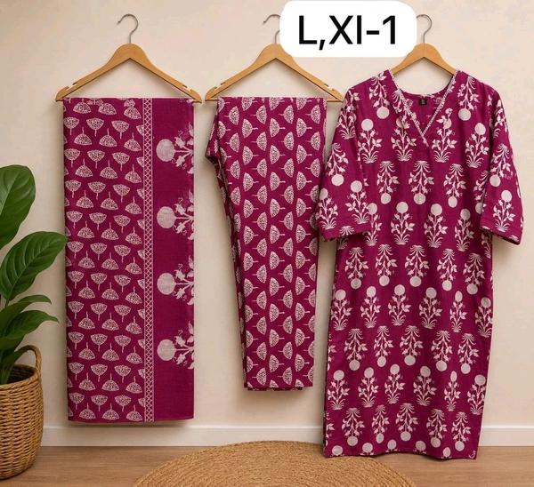 Jaipuri Cotton Kurta Set