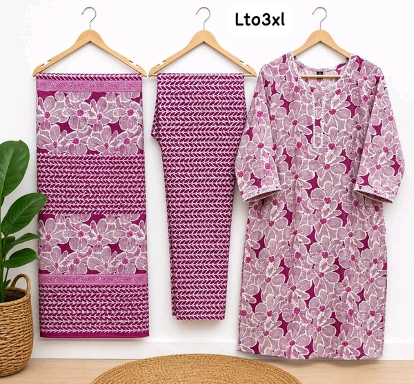 Jaipuri Cotton Kurta Set