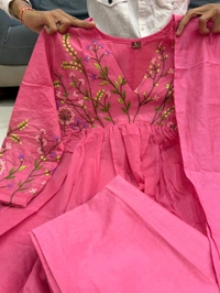 Mul Chanderi Kurta Set