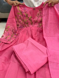 Mul Chanderi Kurta Set