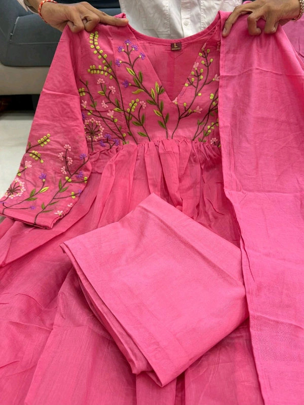 Mul Chanderi Kurta Set