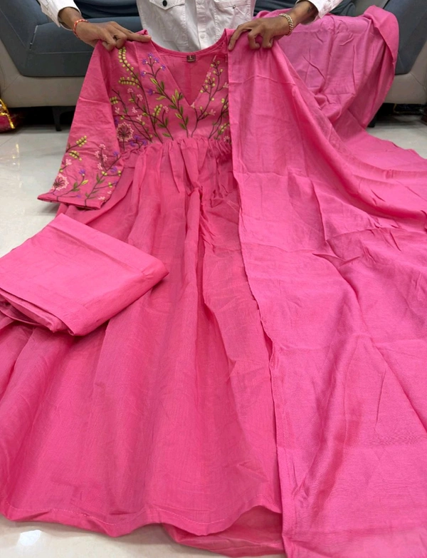 Mul Chanderi Kurta Set