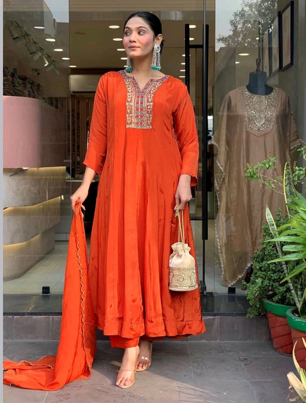 Vichitra Silk Kurta Set