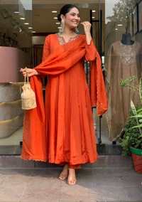 Vichitra Silk Kurta Set