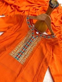 Vichitra Silk Kurta Set