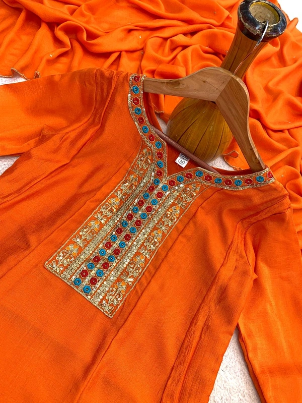 Vichitra Silk Kurta Set