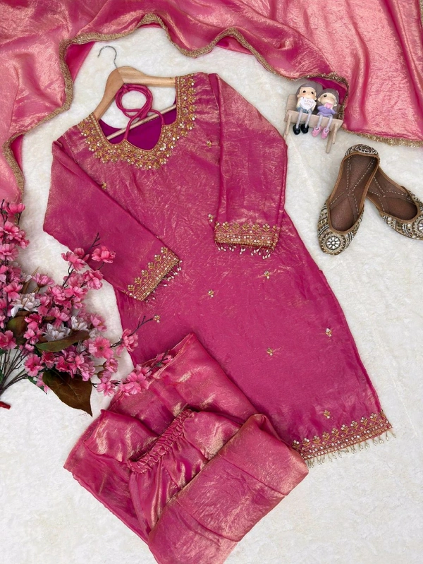 Embroidery Kurti Palazzo Set