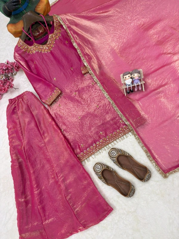 Embroidery Kurti Palazzo Set