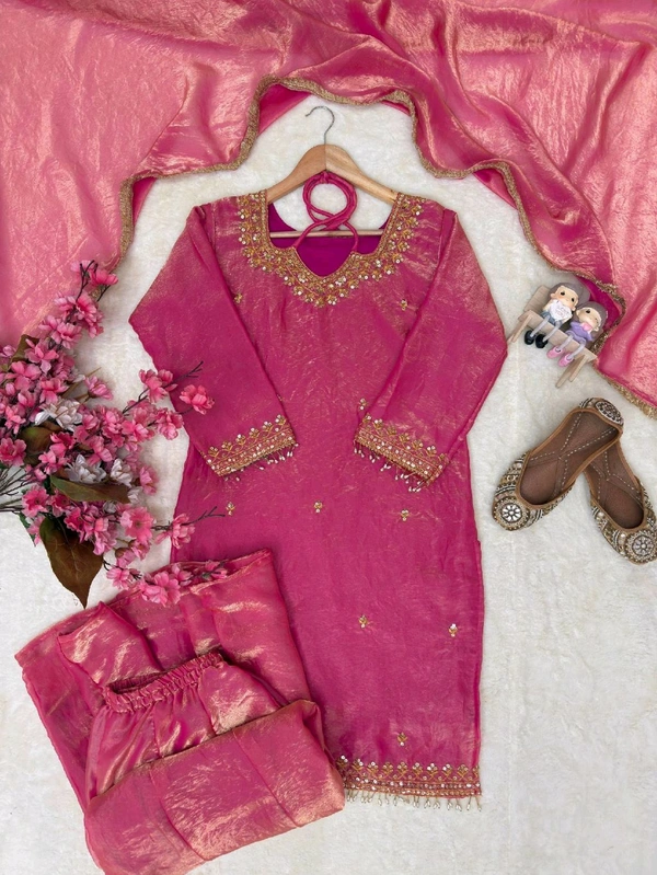 Embroidery Kurti Palazzo Set