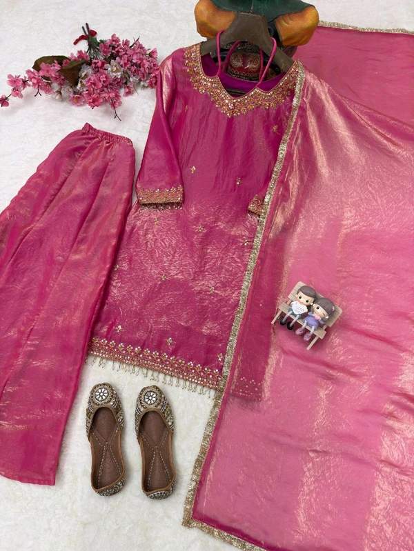 Embroidery Kurti Palazzo Set