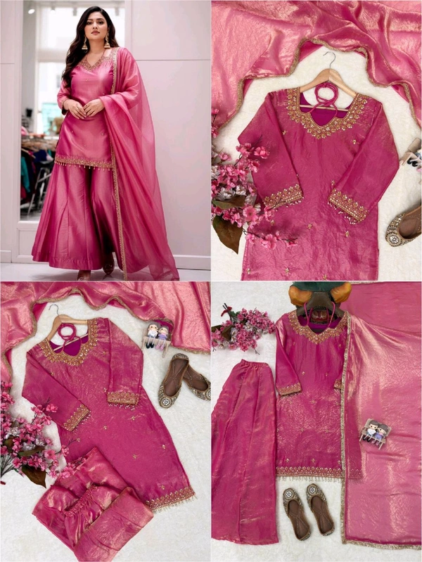 Embroidery Kurti Palazzo Set