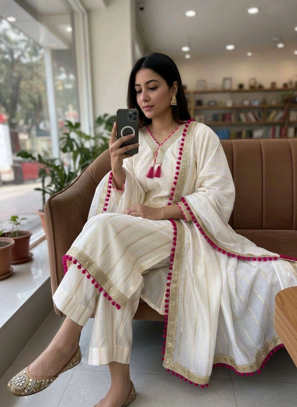 Chanderi Silk Kurta Set
