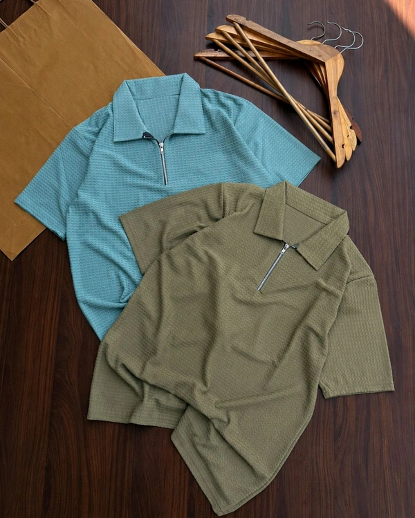 Mens Zip T Shirt