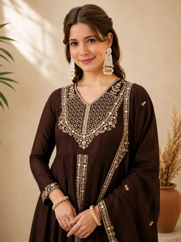 Vichitra Silk Kurta Set