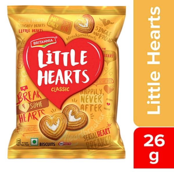 Britannia Classic Little Hearts Biscuits 26g