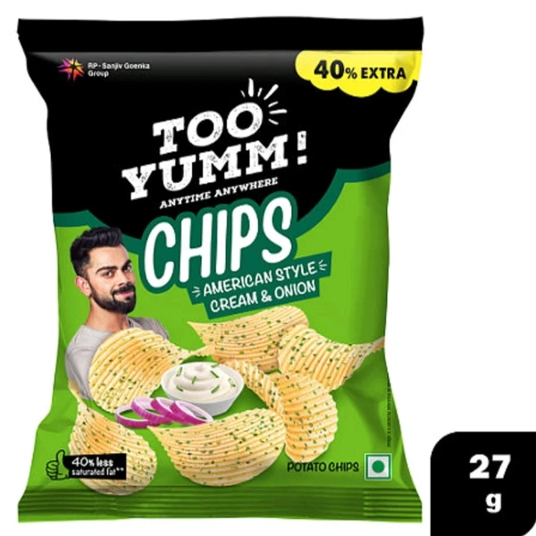 Too Yumm American Style Cream & Onion Chips 27g