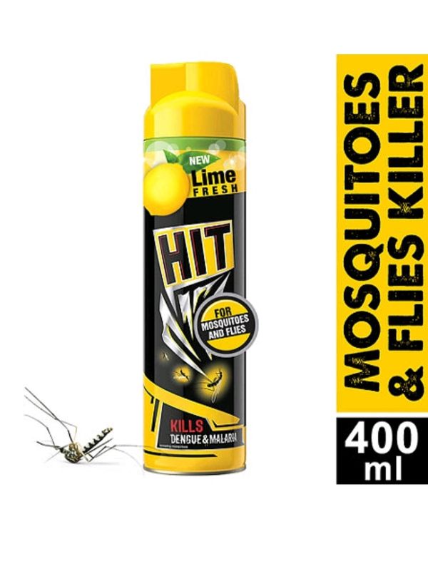 Hit Lime Fresh Mosquito &Fly Killer Spray 400ml