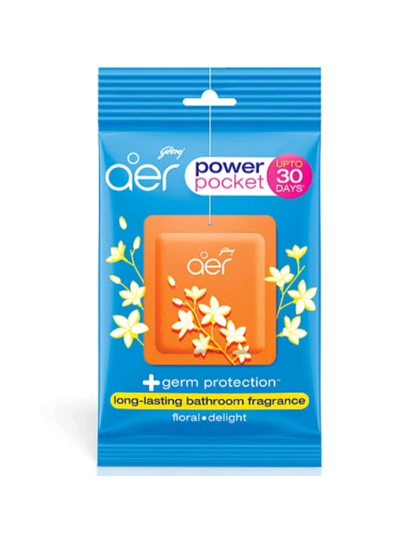 Godrej Aer Power Pocket Floral Delight Bathroom Freshener 10g