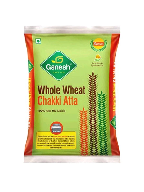 Ganesh Whole  Wheat Chakki Atta 5kg