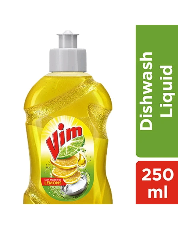 Vim Lemon Concentrated Dishwash Liquid 250ml