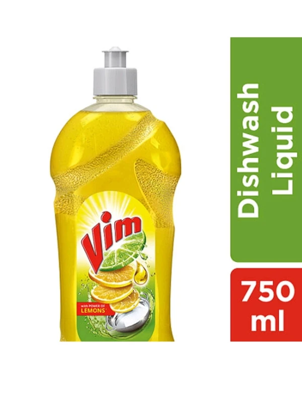 Vim Lemon Concentrated Dishwash Gel 750ml