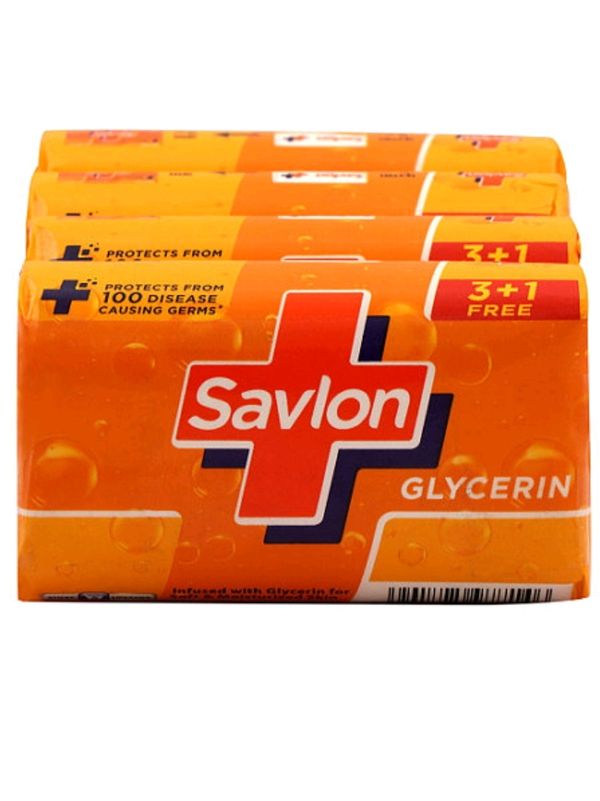 Savlon Bathing Bar With Glycerine 75g(Pack Of 4)