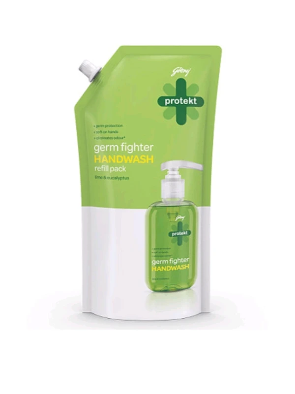 Godrej Protekt Germ Fighter Lime & Eucalyptus Handwash Refill 725m