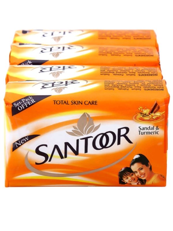 Santoor Sandal & Turmeric Soap 125g(Pack Of 4)