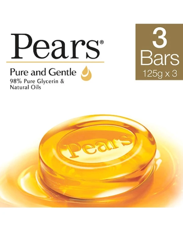 Pears Pure & Gentle Soap With Natural Oil 125g(Pack Of 3)