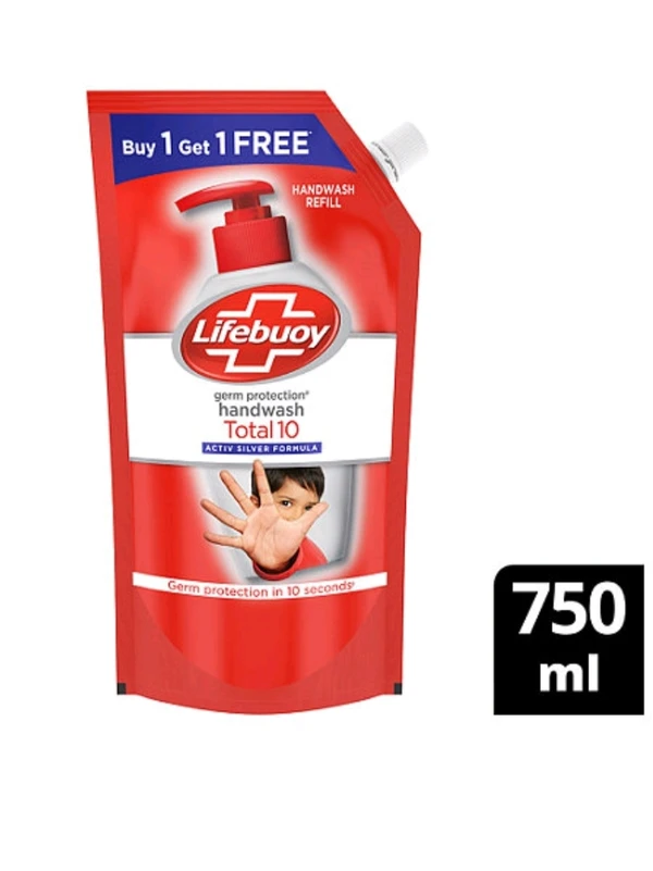 Lifebuoy Total 10 Handwash Refill 750ml(Buy1get1free)