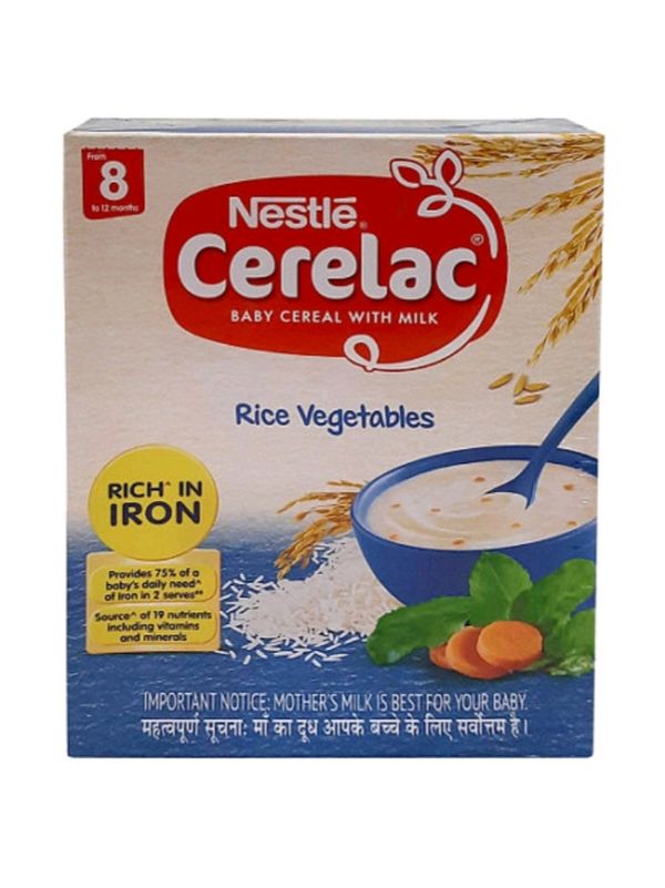 Cerelac Baby Cereal With Milk, Rice & Vegetables (8to12months)300g