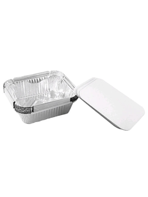 Freshee Rectangular Aluminium Disposable Container With Lid 450ml100pcs