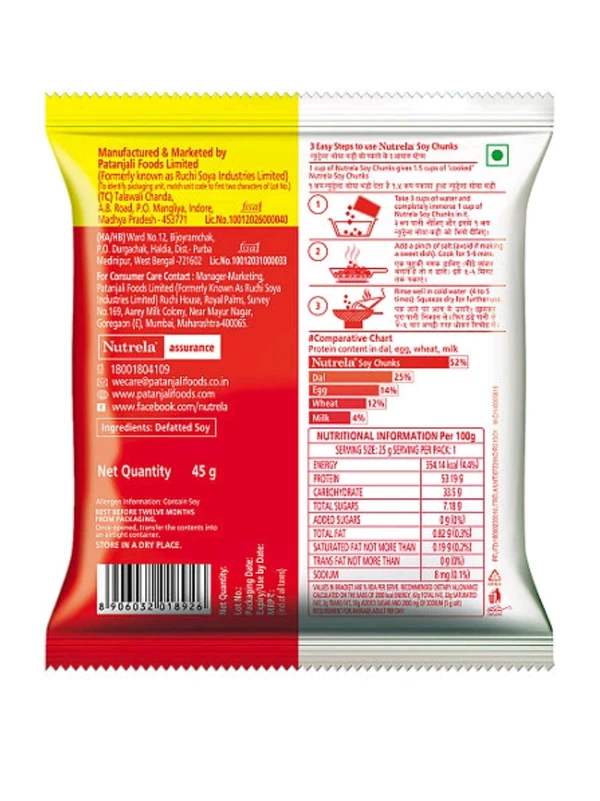 Nutrela Soya Chunks 45g