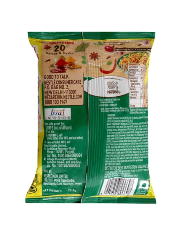 Maggi Nutri -licious Veg Masala Atta Noodles 72.5g