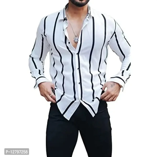 Stylish Lycra Short Sleeve Shirt For Men - M