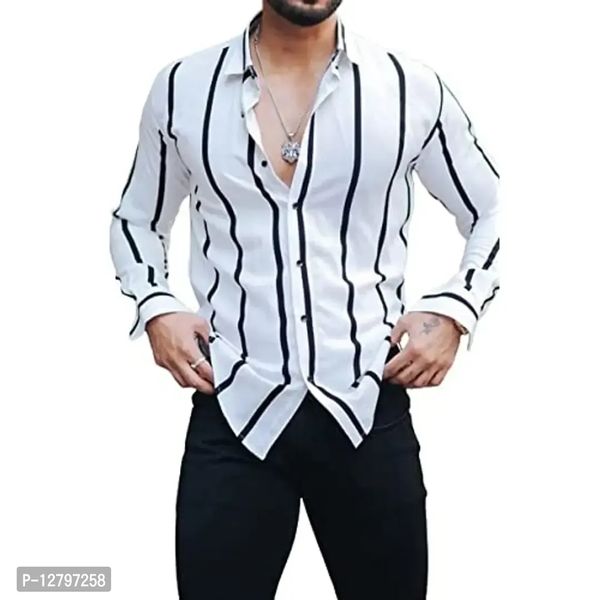 Stylish Lycra Short Sleeve Shirt For Men - L