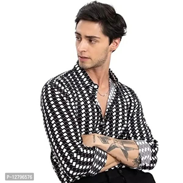 Stylish Lycra Short Sleeve Shirt For Men - M