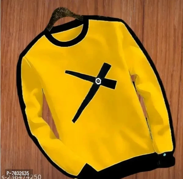 Men's Polycotton Polo Collar T-shirt - Yellow, M